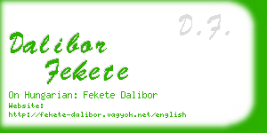 dalibor fekete business card